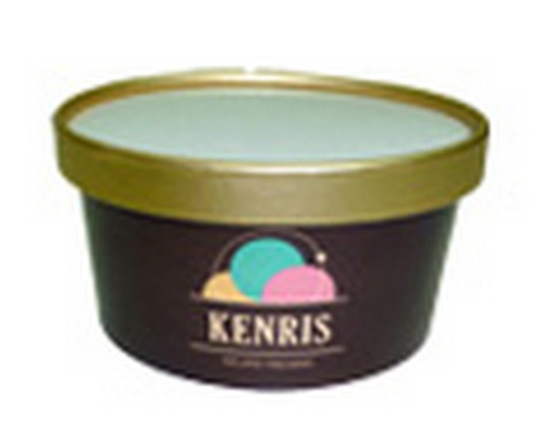 350cc冰淇淋紙杯工廠推薦 350cc高級白色金邊冰淇淋紙蓋