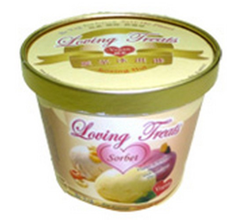 18oz冰淇淋紙盒批發 18oz訂製高級金色冰淇淋紙蓋