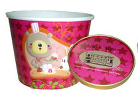 18oz冰淇淋紙容器 18oz訂製高級金色冰淇淋紙蓋