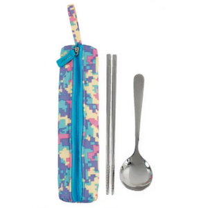 王樣日式餐具組(科枝花) | 不鏽鋼環保筷組批發