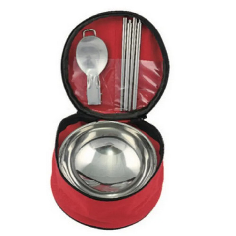 環保餐具 單人環保碗筷匙不鏽鋼餐具組