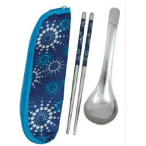 環保餐具 | 太陽花海尼環保餐具組(藍色)