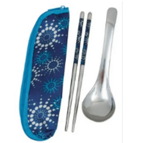 環保餐具 | 太陽花海尼環保餐具組(藍色)