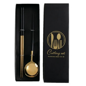 環保餐具組 | 帝愛鈦金經典餐具組(二入)